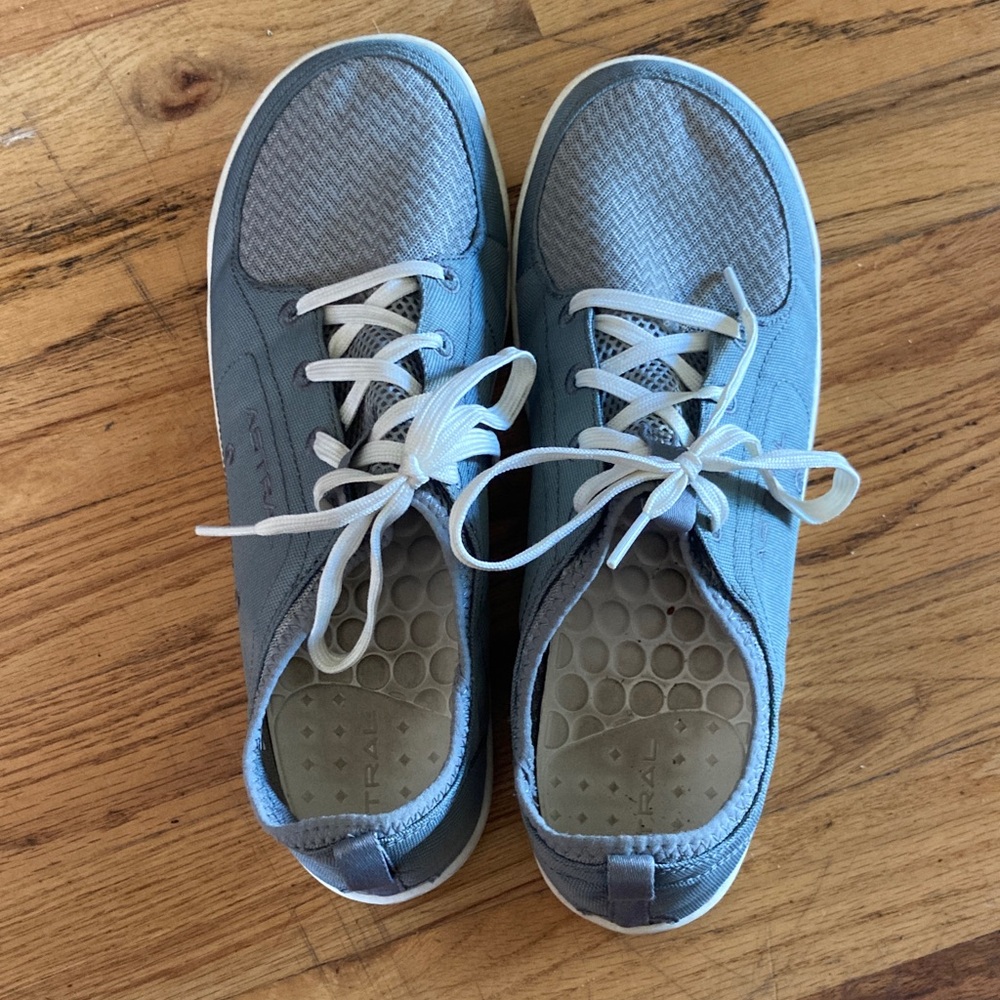 Astr Gray Sneakers with White Laces